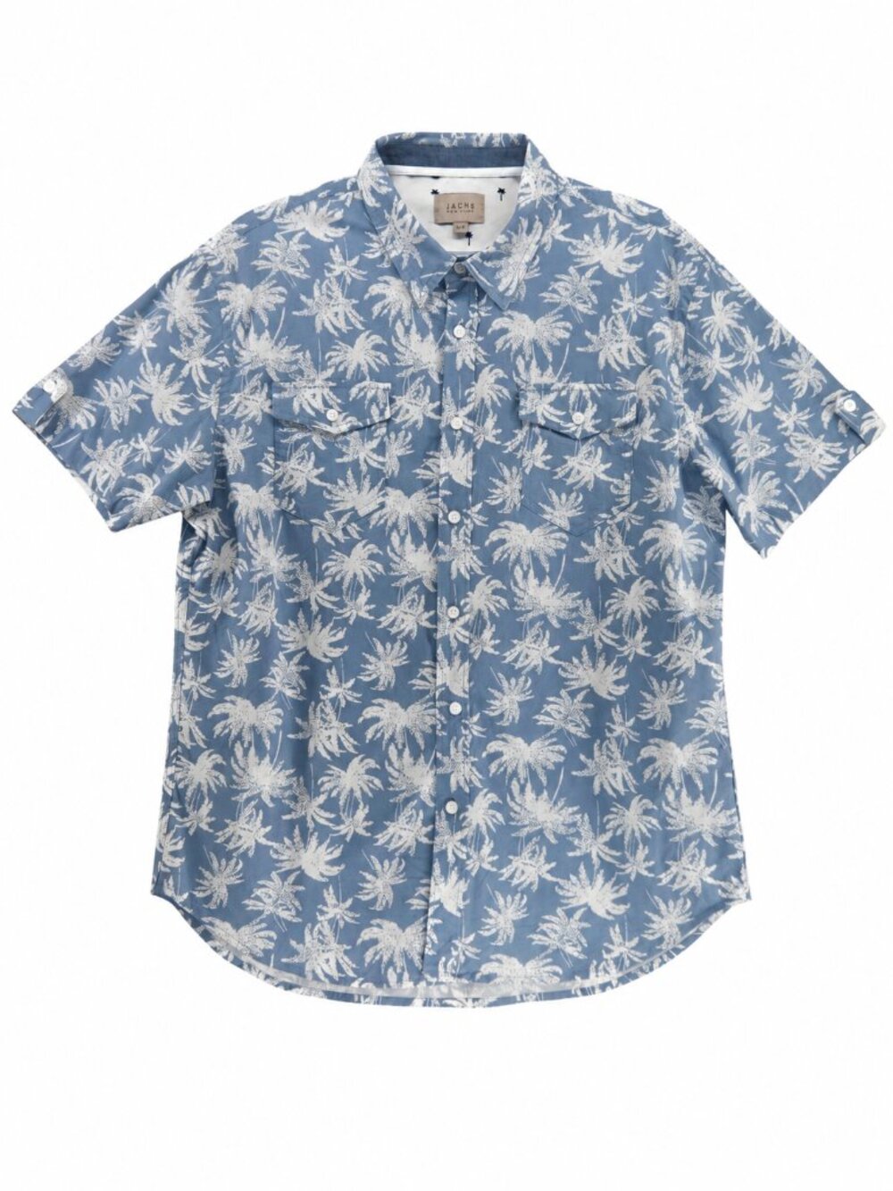 Jachs New York, Button Down Shirt, Hawaiian Floral, Tiki Resort, Men's Large